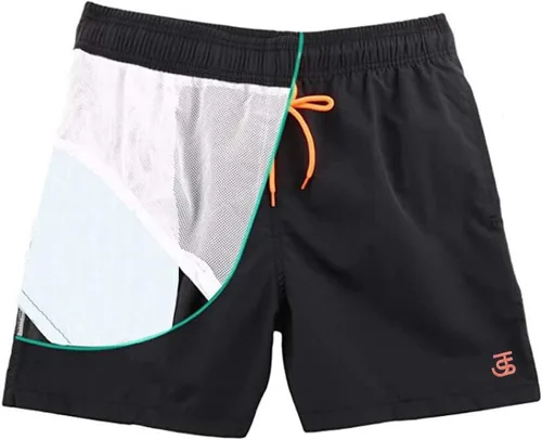 Vista 4 de JustSun Pantalones cortos de natación para hombre, de secado rápido, impermeables, con forro de malla