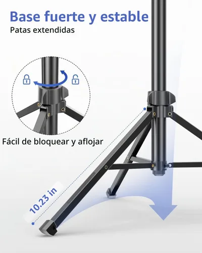 Vista 7 de EMART Soporte de trípode para teléfono celular de 62'', soporte de trípode ajustable de piso para teléfono celular con control remoto para iPhone