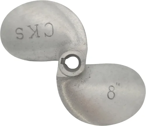 Vista 6 de SANAR Aluminum Propeller for Longtail Mud Motor Long Tail Boat - Keyed Tapered Shaft