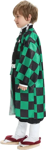 Vista 2 de Conjunto de kimono de anime para niños, uniforme de anime, cosplay, fiesta de Halloween