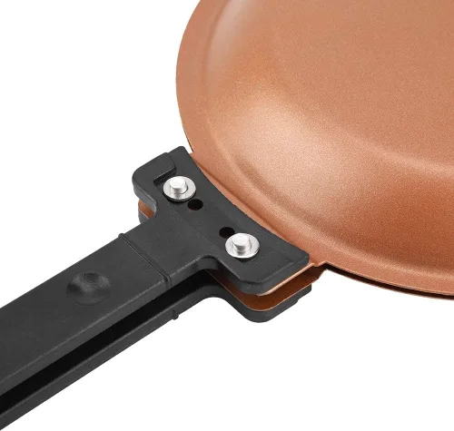 Vista 6 de Sartén, Doble Lado Antiadherente Flip Sartén Frito Huevo Pancake Maker Hogar Cocina Utensilios de Cocina