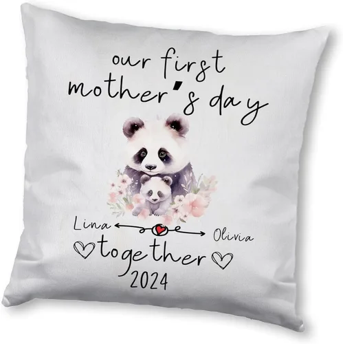 Vista 5 de Mother's Day Panda, Personalised Pillow Case Decor for Home, Present for Mom, Grandmother, for Her