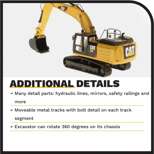 Vista 5 de Diecast Masters 1:50 Excavadora hidráulica híbrida Caterpillar 336E H – High Line Series 85279