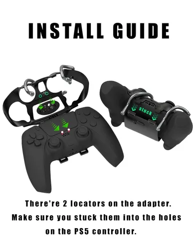 Vista 2 de EXknight Leverback FPS Mechanical Paddles Attachment, Back Buttons Gaming Paddles for PS5 Controller (Black)