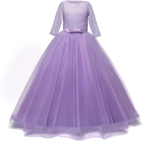 Vista 2 de NNJXD Girls Princess Pageant Dress Kids Prom Ball Gowns Wedding Party Flower Dresses