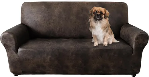 Vista 10 de ANARACHON - Funda elástica para sillón con aspecto de piel, 1 pieza Negro