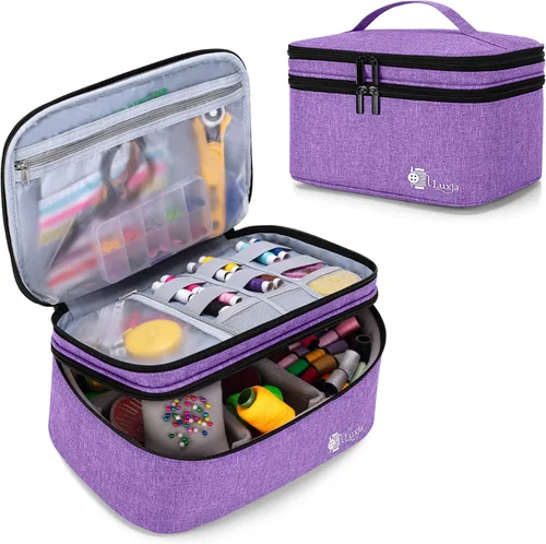 Vista 11 de Luxja - Organizador de accesorios de costura., Nylon, Azul oscuro, M