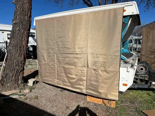 Vista 6 de Toldo para Caravana Plegable para Remolques Emergentes (Beige, 9 pies)