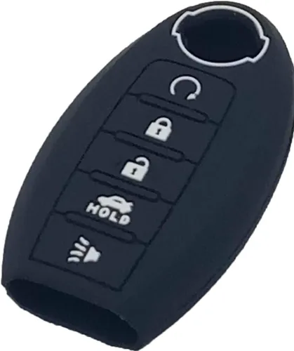 Vista 3 de LemSa Funda protectora de silicona para llavero de 5 botones, para Nissan Rogue Maxima Altima Sedan Pathfinder Armada Murano 2016 2017 2018 2019