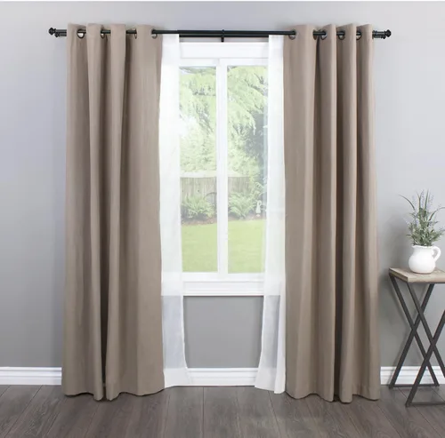 Vista 3 de Set de varillas para cortinas de arena doble telescópicas Decopolitan Urn, 36-72", bronce antiguo