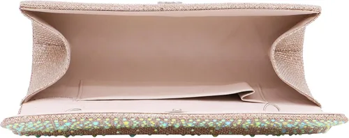 Vista 5 de Naimo - Deslumbrante bolsa pequeña de solapa, con cadena desmontable para eventos nocturnos.