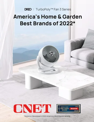 Vista 2 de Dreo Ventilador de circulación de aire de 11.8 pulgadas, ventilador de escritorio, circulación de aire de 70 pies en toda la habitación, ventilador