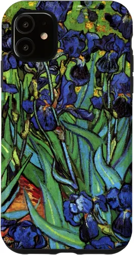 Vista 8 de Irises by Vincent Van Gogh, Flowers in a Garden - Carcasa para iPhone 17