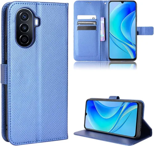 Vista 10 de Funda para Huawei Nova Y70 Plus Funda de cuero, PU Funda de cuero con tapa para Huawei Nova Y70 MGA-LX9 Funda Negro