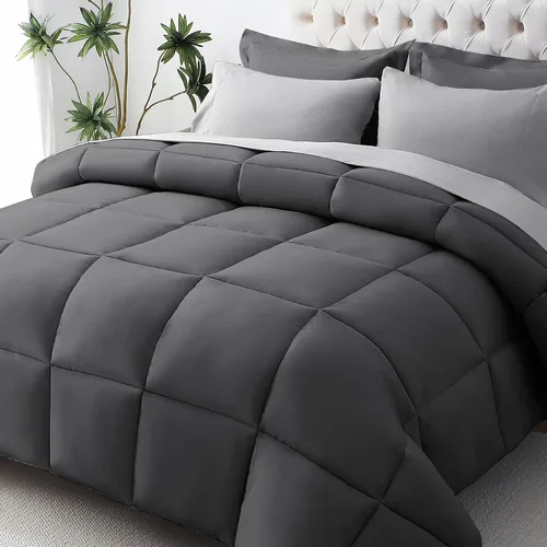 Vista 14 de JOLLYVOGUE Juego de edredón individual XL, cama ultrasuave en una bolsa, tamaño individual XL, 5 piezas, juego de ropa de cama certificado Oeko-TEX