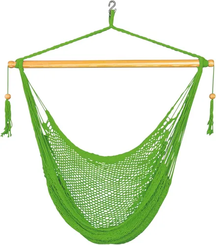 Vista 12 de Bliss Hammocks BHC-412FR - Silla hamaca con flecos de cuerda de isla de 40 pulgadas con herrrajes para colgar y barra separadora, para usar al aire