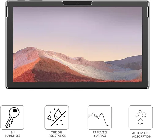 Vista 6 de Megoo Paperfeel - Protector de pantalla mate para Microsoft Surface Pro 7 Plus, 7/6, 5, 4, 3, 12.3 pulgadas, paquete de 2 películas antirreflejos