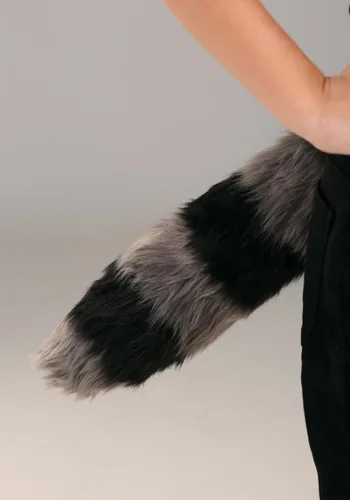 Vista 6 de Kit de Accesorios de Disfraz con Vincha y Cola de Mapache de Peluche Multicolor