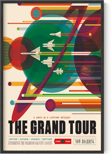 Vista 42 de HAUS AND HUES Arte de pared espacial – Pósteres espaciales vintage, póster JPL de la NASA, pósteres vintage de la NASA para paredes, arte de pared
