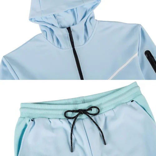 Vista 5 de Men's Tracksuits Sweatsuits For Men Hooded Tracksuit Sweatsuit Long Sleeve Full-Zip Jogging Sweatpants 2 Piece