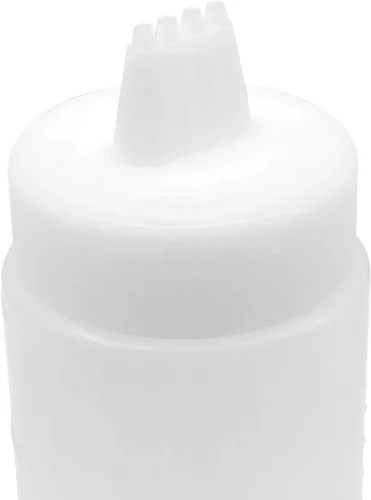 Vista 7 de GARASANI Dispensador de botellas de condimentos exprimibles de salsa de 4 agujeros (18 oz - 17.9 fl oz)