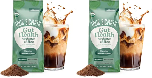 Vista 14 de Four Sigmatic Café Molido Orgánico para Preparación en Frío Tostado Oscuro, Molido Grueso con Melena de León y Chaga Café de Hongos
