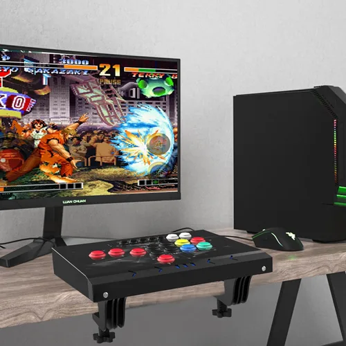 Vista 7 de DOYO Arcade Stick Joystick for home, Arcade fighting Joystick-Durable iron Arcade Fightstick Compatible with PC PS3 SwitchNEOGEO