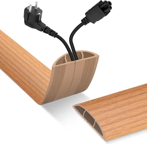 Vista 12 de Cubierta para cable de piso, protector de cable, 0.63 pulgadas de ancho x 0.31 pulgadas de alto, cubierta de alambre para cables de extensión