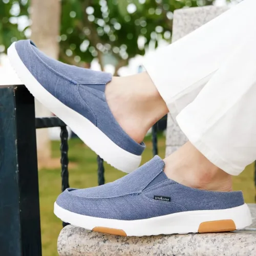 Vista 3 de OrthoComfoot Mocasines ortopédicos sin cordones para hombre zapatos para caminar con soporte del arco pantuflas casuales para fascitis plantar