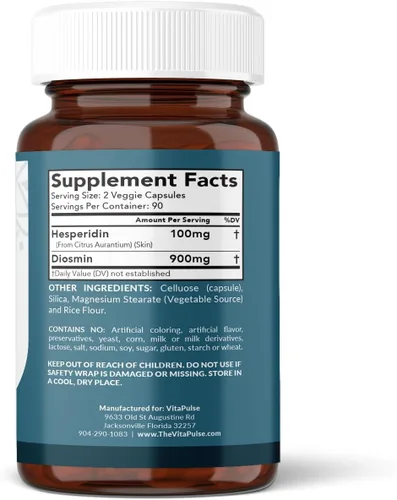Vista 2 de Hesperidin Plus 1000mg por porción (180 cápsulas vegetarianas) - Suministro para 90 días