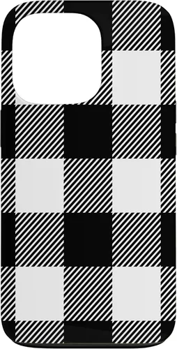 Vista 10 de Buffalo Plaid Black White Phone Case for iPhone 17
