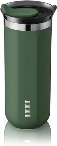 Vista 18 de Taza de viaje Octaroma Classico de WACACO, vaso de viaje de acero inoxidable de doble pared con tapa para beber, 6 fl oz (180ml), ámbar amarillo