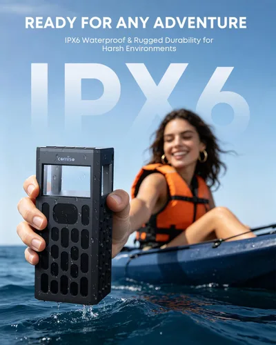 Vista 3 de Altavoz Bluetooth portátil 30W, graves profundos, IPX6 impermeable, luces