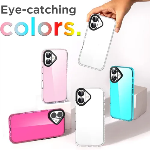 Vista 3 de AICase Funda protectora para iPhone 16 compatible con iPhone 16, delgada, ligera, transparente [no amarillenta] Diseño vibrante