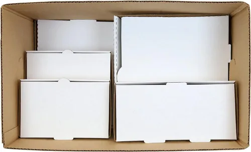 Vista 2 de Caja de transporte Kraft de 22 pulgadas x 13 pulgadas x 12-1/2 pulgadas con mango corrugado, caja de 25