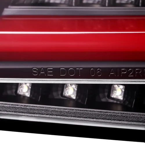 Vista 9 de SPEC-D TUNING Luces traseras secuenciales negras con barra LED roja compatible con Subaru Impreza/Impreza WRX 2008-2011, conjunto de par izquierdo +