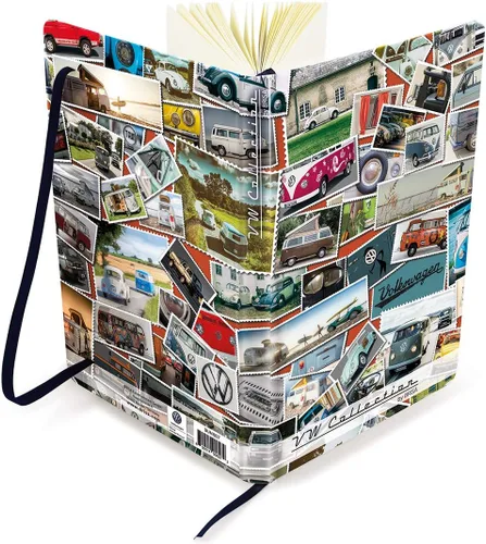 Vista 8 de BRISA VW Collection - Cuaderno Volkswagen, cuaderno de escritura, forrado con encuadernación de tapa dura en diseño Beetle Bug DIN A5