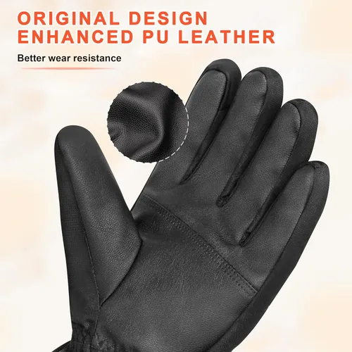 Vista 3 de ihuan Guantes de esquí impermeables para hombres y mujeres, guantes de nieve de invierno para clima frío, guantes de snowboard con dedos
