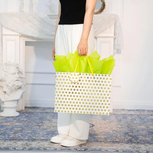 Vista 7 de Bobobag Paquete de 4 bolsas de regalo extragrandes de 16.5 pulgadas con papel de seda para el día de la madre, regalos de cumpleaños