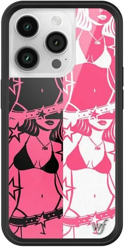 Vista 46 de Wildflower Carcasas – Compatible con iPhone 14 Pro Protector negro parachoques, certificado de prueba de caída de 6.5 pies, propiedad de mujeres