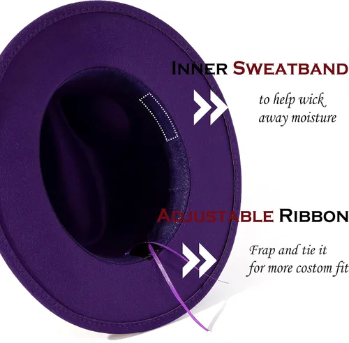 Vista 66 de Lisianthus - Sombrero con cinta con hebilla de ajuste, para mujer, modelo Fedora