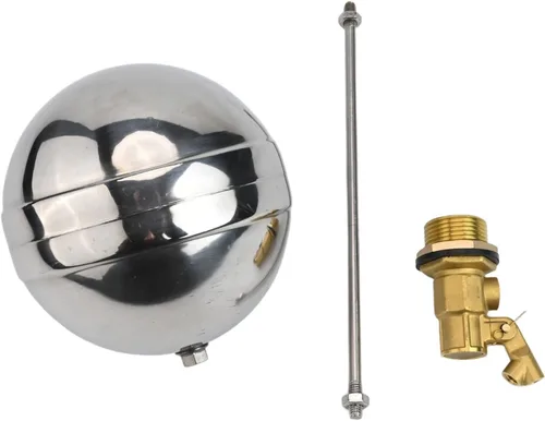 Vista 3 de Válvula de flotador de latón con bola de acero inoxidable 304 3/4 "DN20 Control automático de suministro de agua para tanques de torres