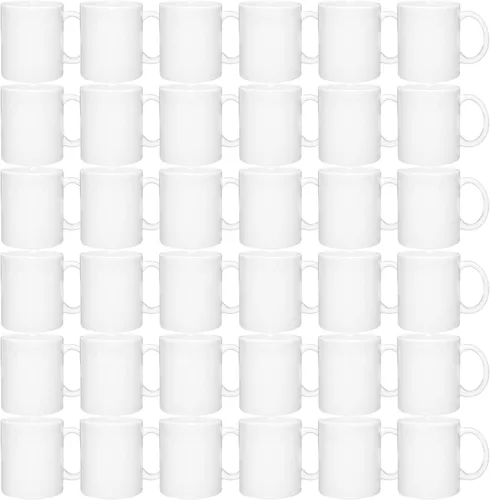 Vista 10 de MR.R Sublimation Blanks - Taza de cerámica (16 unidades), color blanco