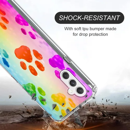 Vista 5 de Funda para Samsung A13 5G Galaxy A13 5G Funda de doble capa transparente de acrílico duro + funda de TPU suave a prueba de golpes Funda protectora