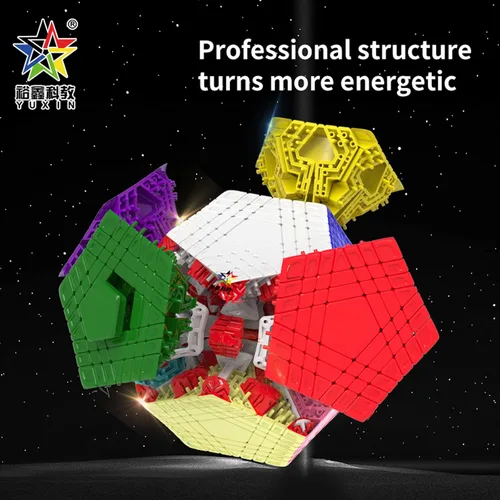 Vista 6 de YuXin Teraminx - Cubo de dadecahedyon sin calcomanías, 7 x 7, cubo de 12 caras, rompecabezas gigaminx 7 x 7 megaminx Speed Cube