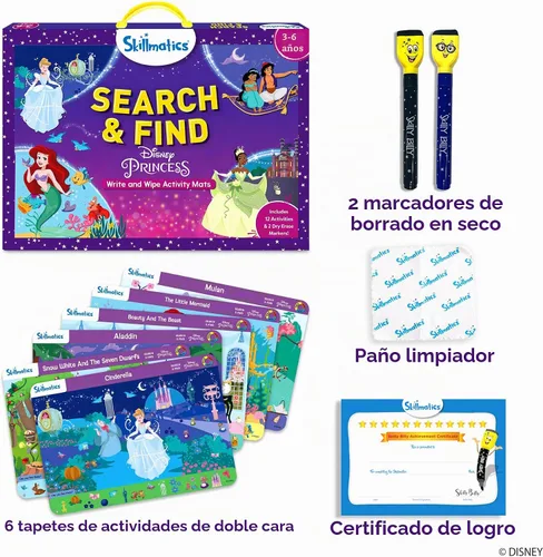 Vista 2 de Skillmatics Juguete preescolar de búsqueda y búsqueda - Princesa de Disney