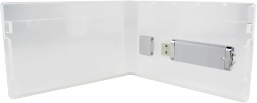Vista 6 de Mini Flash Pac® - Funda para unidad flash USB, súper transparente y compatible, color blanco, 1 GB USB, paquete de 25