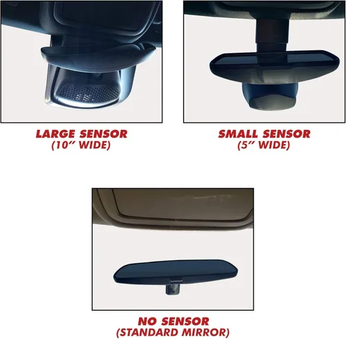 Vista 2 de Covercraft Protector solar personalizado UVS100 para Ram 1500 2019-2024 con sensor pequeño de 5 pulgadas de ancho conectado al espejo retrovisor