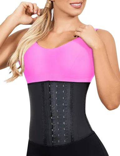 Vista 4 de LadySlim by NuvoFit Fajas Colombianas Reductoras para mujer - Entrenador de cintura de látex para mujer
