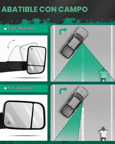 Vista 6 de SCITOO Espejos de remolque aptos para Dodge para Ram Accesorios exteriores Espejos compatibles 2009-2016 para Ram 1500 2500 3500 con sensor
